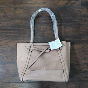 NWT Perlina Shine II Tote Genuine Leather Handbag